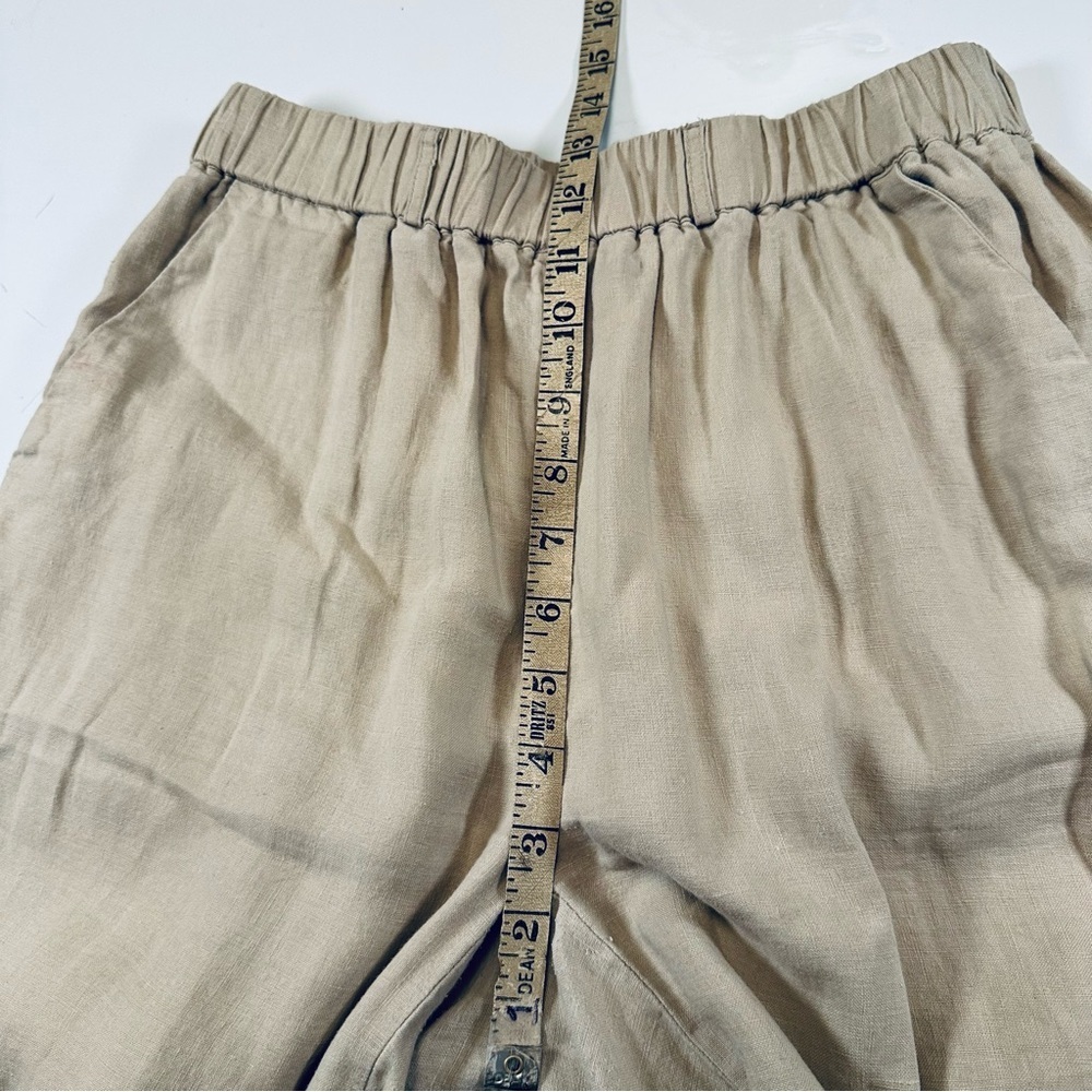 Quince 100% European Linen Cropped Pants Small Flax Elastic Waist - Picture 11 of 12